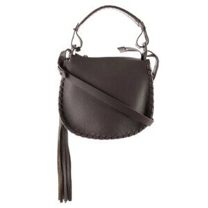 ALLSAINTS Mori Leather Crossbody Bag in Light Grey